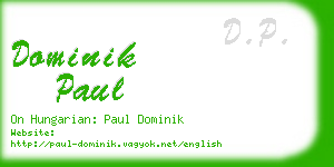 dominik paul business card